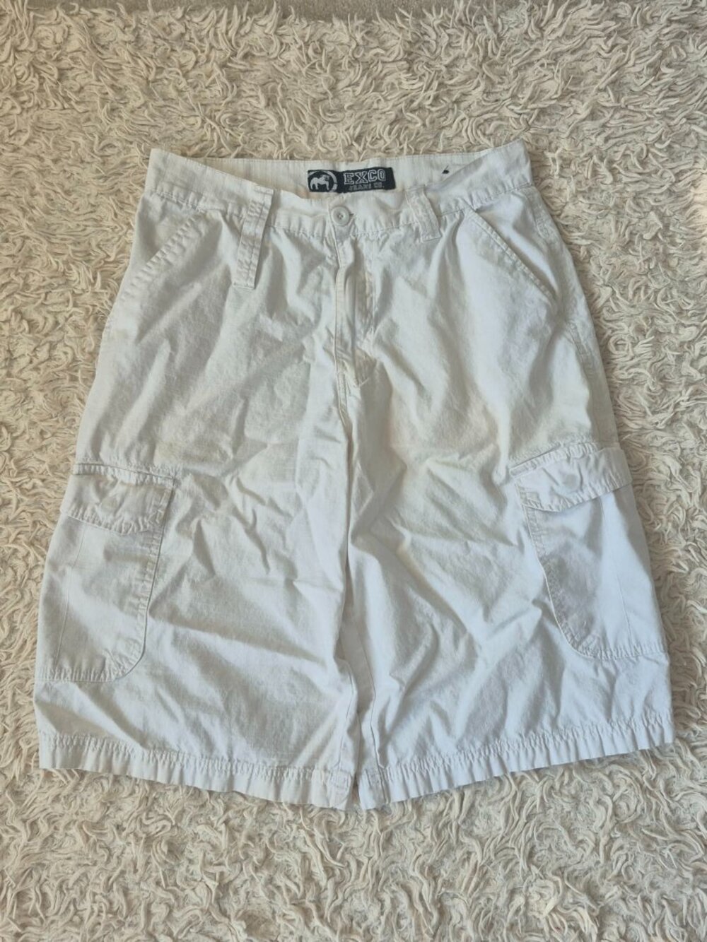 (VINTAGE) EXCO Jeans Co. White Cargo Shorts Men's Size 32